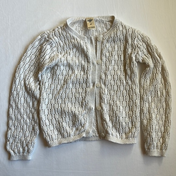 OshKosh B'gosh Cream/ Gold Cardigan Size 4T - Picture 2 of 6